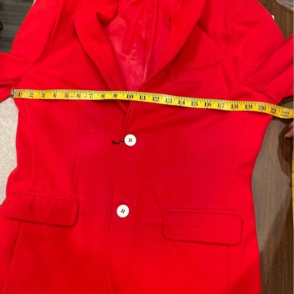 Soho Collection Red Cotton Blend Blazer.Size 48=M - Picture 16 of 16